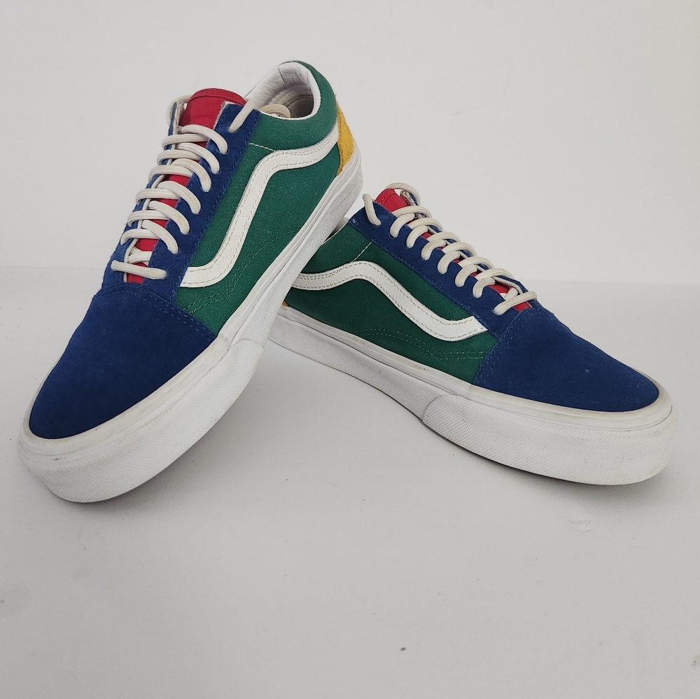 Vans Old Skool Color Block Suede Sneakers Mens 7 Womens 8.5